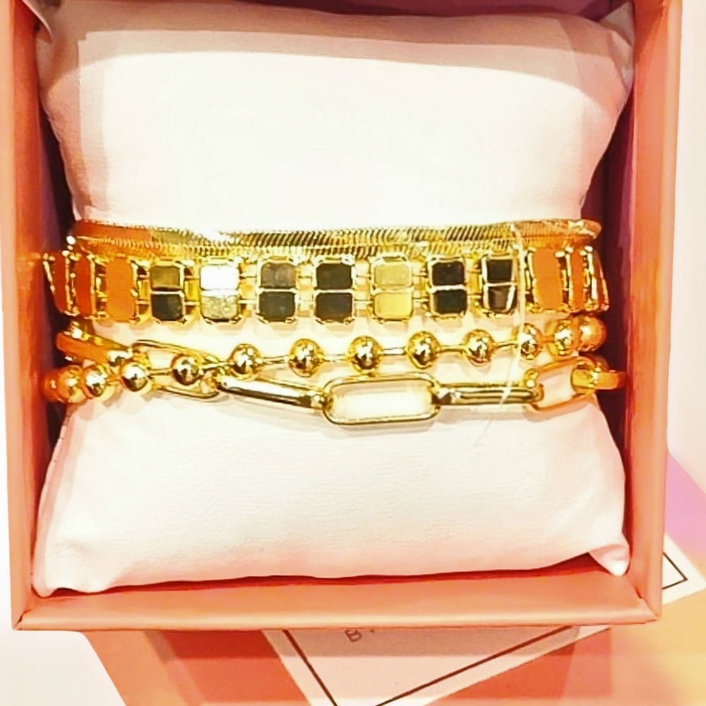 Rush By Denis & Charles 4Strand Gold Bangle Bracelet